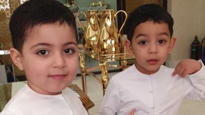 Abdullah and Zayed Al Awadi drowned in their neighbour's swimming pool on Thursday. Courtesy RAK police