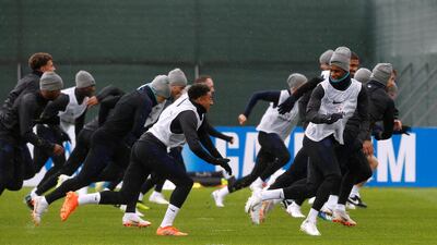 England's Marcus Rashford and Jesse Lingard during training. Reuters