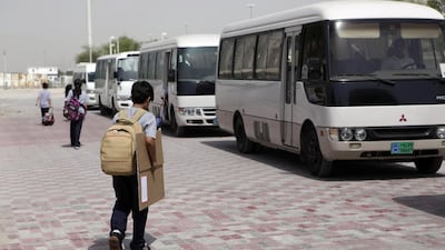 Minibuses, once a ubiquitous mode of transport for schoolchildren in the capital, will, beyond the end of the present school term, no longer be allowed to be registered as school transport vehicles. Sammy Dallal / The National