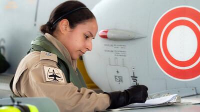 Sheikha Aisha, a graduate of Britain's prestigious Royal Military Academy Sandhurst, holds the rank of pilot officer in the Royal Bahraini Air force. Bahrain News Agency