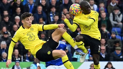 Kai Havertz – 7: Attempted bicycle kick just before break only succeeded in taking out the on-rushing Kante looking for his second goal. Brilliant turn and surging run towards box ended by Evans foul. Never really looked like he would score in the game, though, which will have frustrated the German. AFP
