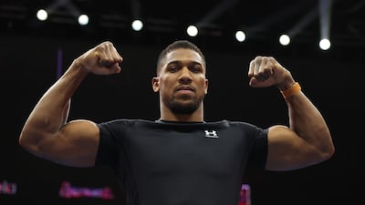 British heavyweight Anthony Joshua spent less than a minute shadow boxing for his workout. PA