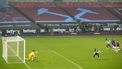 West Ham United goalkeeper Lukasz Fabianski easily save the penalty. PA