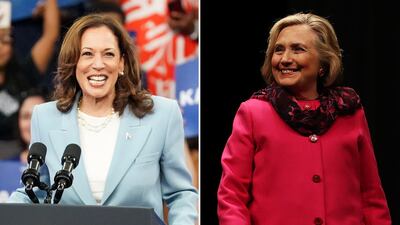 Lessons learnt: Kamala Harris and Hillary Clinton. Getty Images