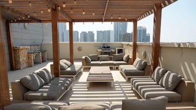 The family take advantage of the large terrace directly adjusted to their apartment, and host barbeques in the cooler months