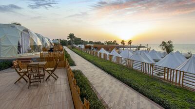 All-inclusive rates start from Dh1,439 in an authentic deluxe tent at The Longbeach Campground in Ras Al Khaimah. Courtesy Bin Majid Hotels