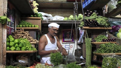 A vegetable stall at the Crawford Market. Subhash Sharma for The National