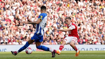 SUBS: Leandro Trossard (On for Martinelli 18’) 6: Early introduction against former club and nearly opened scoring when he cut inside and clipped the Brighton bar on 30-minute mark. Hit weak shot straight at keeper in 71st minute. Awful touch led to Brighton’s second. PA
