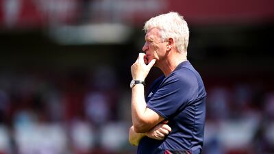 West Ham United manager David Moyes watches the match. PA