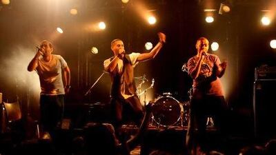 The rappers DAM - Tamer Nafar, Mahmoud Jreri, Suhell Nafar - say their English track will help non-Arabic speakers understand their humour. Courtesy DAM