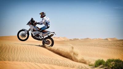 Mohammed Al Balooshi in action during the 2015 Abu Dhabi Desert Challenge. Courtesy: Total Communications