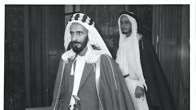 In the UAE, Ruler of Abu Dhabi, Sheikh Shakhbut bin Sultan, far right, was depicted on a stamp in 1964. Getty