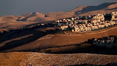 This picture taken on August 6, 2019 shows the the Israeli settlement of Maale Adumim in the occupied West Bank on the outskirts of Jerusalem. AFP