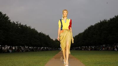 A model walks during the Prabal Gurung New York Fashion Week show. Reuters