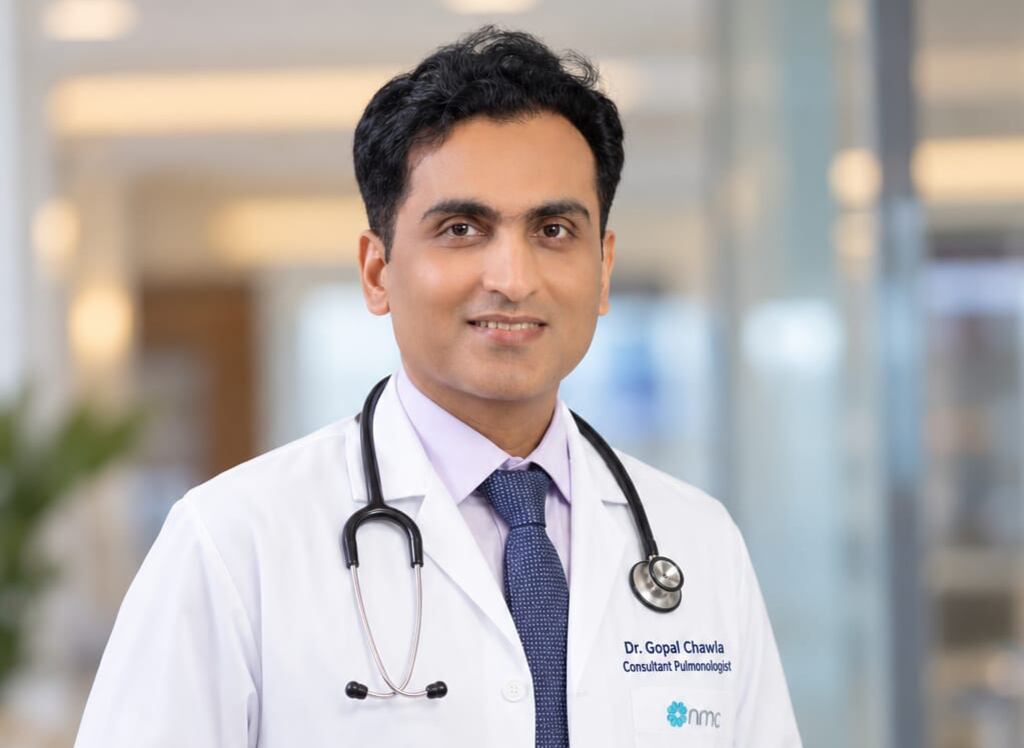 Dr Gopal Chawla, consultant pulmonologist at NMC Royal Hospital DIP, Dubai. NMC