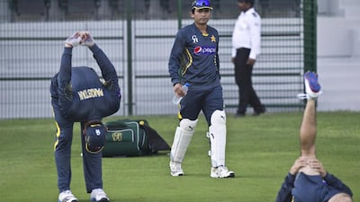 Azhar Ali is a doubt for the opening Test in Abu Dhabi starting Tuesday. Antonie Robertson / The National