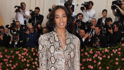 Singer Solange Knowles arrives at the 2019 Met Gala in New York on May 6. AFP