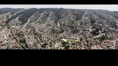 A view of Chilean city of Valparaisom during the last stage of Rally Dakar 2014.
