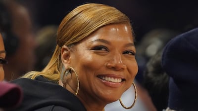 Recording artist Queen Latifah watchs the game. Kyle Terada-USA TODAY