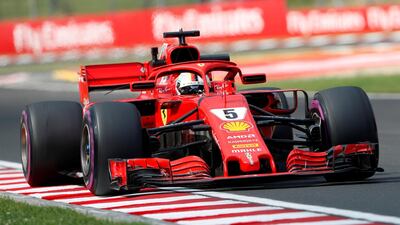 Sebastian Vettel was fastest in practice for Ferrari. Reuters