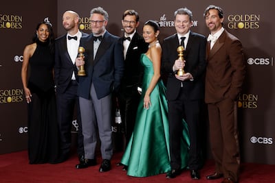 The Studio team with their Best Television Series - Musical or Comedy award. EPA