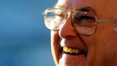 The legendary commentator Murray Walker.