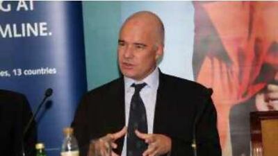 Charles Courtier, global CEO of Mediaedge:cia at the press conference earlier today in Dubai.