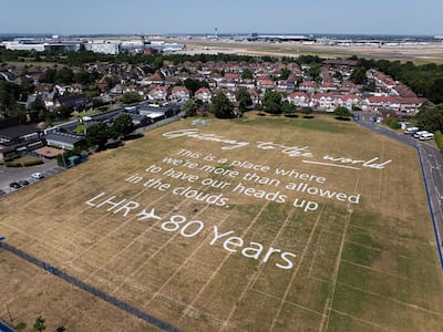A poem titled Gateway to the World, was inscribed in a field in Hounslow to mark nearby Heathrow's 80th birthday. PA