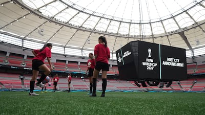 The BC Place Stadium in Vancouver is one of the two venues in Canada that will host matches at the 2026 Fifa World Cup. AP