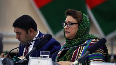 Head of the Afghan Independent Election Commission Hawa Alam Nuristani. EPA