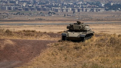 An Israeli tank near the ceasefire line between the occupied Golan Heights and mainland Syria. Reuters