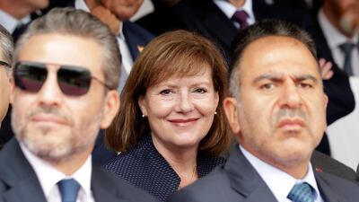 The US Ambassador to Lebanon, Elizabeth Richard, attends a Lebanese military graduation ceremony marking on August 1, 2019. AP Photo