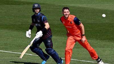 Netherlands' Paul van Meekeren reacts after a delivery. AFP