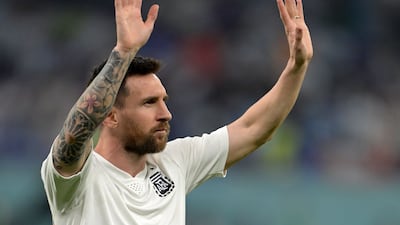 Argentina's Lionel Messi waves to supporters. AFP