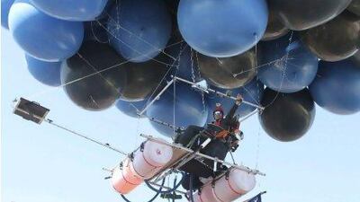 Fareed Lafta and Kent Couch (not shown) were jubilant during lift-off but came down with a thud seven hours later.