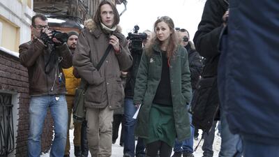 Maria Alyokhina, one of the released members of anti-Kremlin punk band Pussy Riot, slammed the amnesty as a mere publicity stunt and said that she would have preferred to remain in prison. Anastasia Makarycheva / AFP