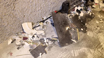 Some of the items that have been demolished in one of the Smash Rooms. Chris Whiteoak / The National