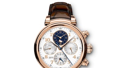Da Vinci Perpetual Calendar Chronograph in rose gold. Courtesy IWC
