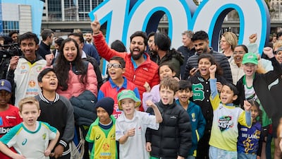 Fans show their support during the T20 World Cup Trophy Tour Launch at Crown Riverwalk in Melbourne, Australia. Getty Images