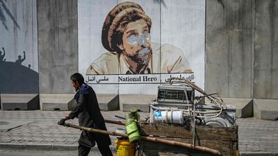 Taliban militants have been covering up and defacing murals throughout the country. AFP