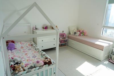 The light and bright bedroom of Sophie, aged three. Pawan Singh for The National