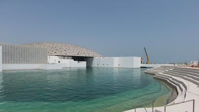 General view of the Louvre Abu Dhabi construction site on Saadiyat Island in Abu Dhabi on June 22, 2017. Christopher Pike / The National