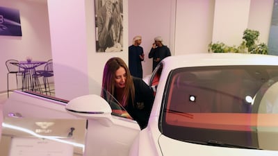 Checking out a Continental GT. Chris Whiteoak / The National