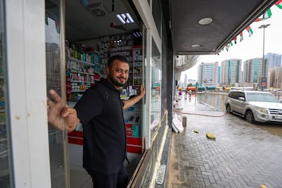 Hanif Khan said he managed to block most of the water. Chris Whiteoak / The National