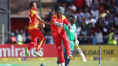 Zimbabwe's Brendan Taylor, centre. Image courtesy of ICC