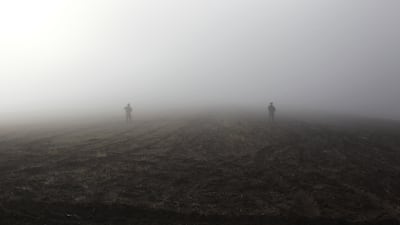 Turkish soldiers and rescuers search for the remains of a private jet carrying Libya's military chief and seven others that crashed after taking off, killing all on board, in Ankara, Turkey. AP