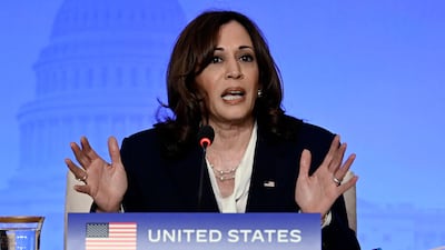 US Vice President Kamala Harris is scheduled to visit the UAE with condolences on the death of Sheikh Khalifa, the White House says. AFP