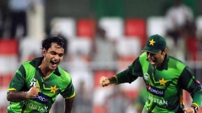 Mohammad Hafeez, left, and captain Misbah ul-Haq, right, will be integral to Pakistan's chances of success in England. Aamir Qureshi / AFP