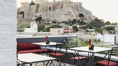 The AthensWas rooftop. Courtesy Design Hotels