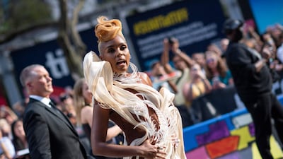 Monae arrives for the premiere. AFP